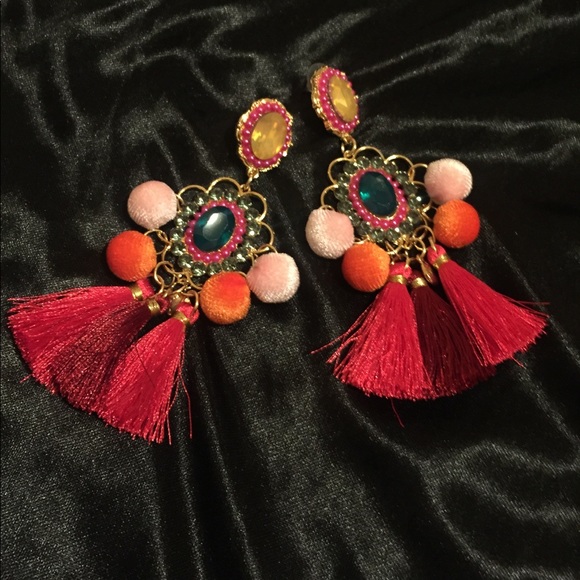 Pakistani Indian mayun haldi sangeet earrings - Picture 5 of 6